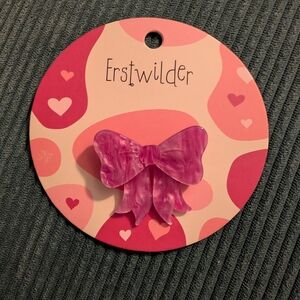 Erstwilder Sweet Bow Mini Brooch Pink